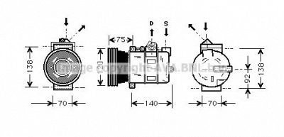 AVA QUALITY COOLING auk043 -  Компрессор, кондиционер